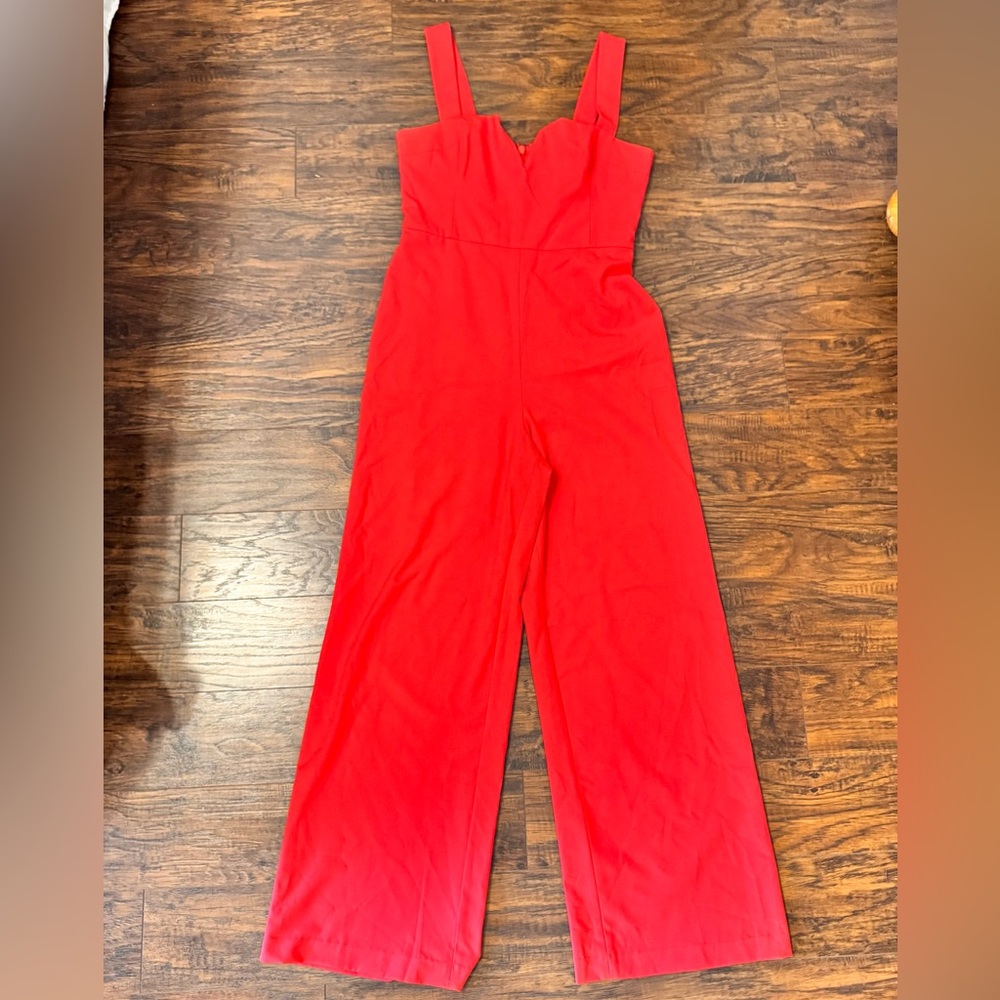BCBGMAXAZRIA Bustier Jumpsuit in Scarlet Women's Size Medium - Picture 2 of 9